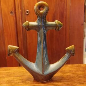 Ceramic Anchor Decor in Blue and Brown Clay 2 part mold (143)
